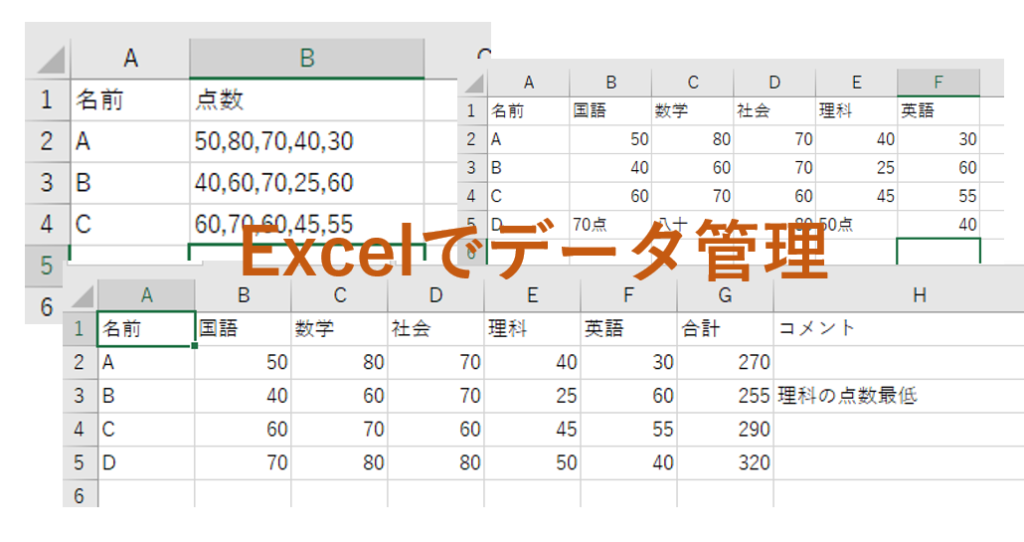 Excelでデータ管理。管理する上でのポイントとNG例を紹介! | データエンジニアの備忘録