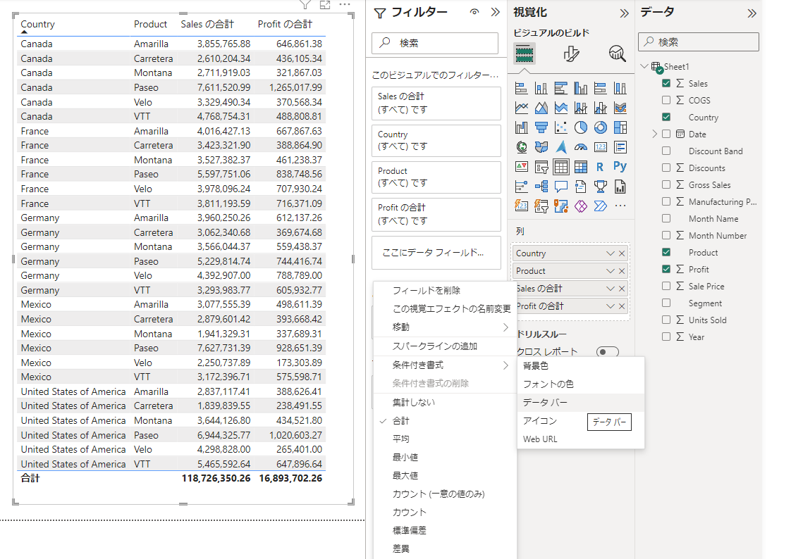 Power BI data bar2